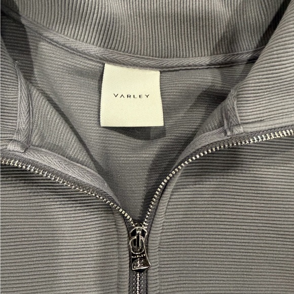 Varley Ribbed Gray Zip-Up Jacket - Picture 4 of 7